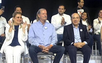 Minimiza Sheinbaum Respaldo de Fox y Calderón a Maru Campos