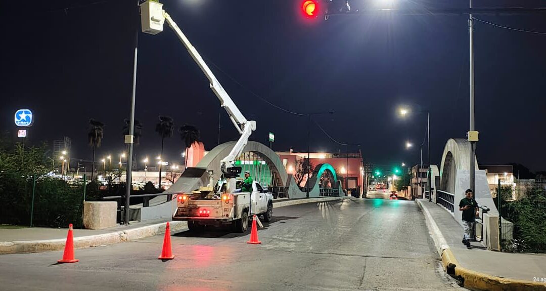 Restableció Gobierno de Reynosa alumbrado en área céntrica