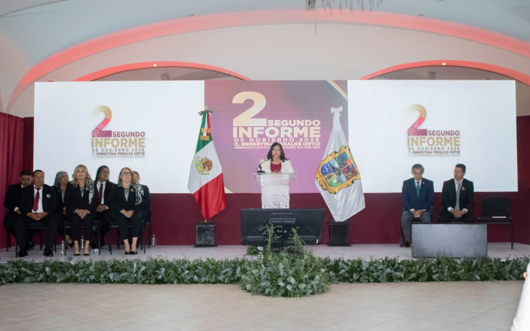 Rinde Ernestina Perales Segundo Informe; Américo Villarreal Respalda Gestión de Camargo