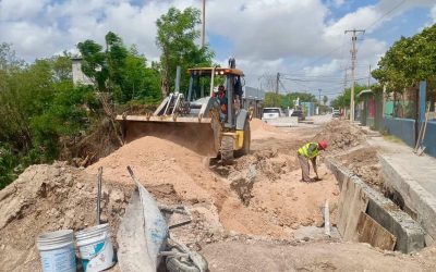 Eleva Gobierno de Carlos Peña Ortiz seguridad de infraestructura pluvial en colonia Independencia