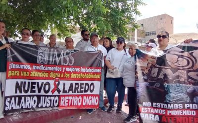 Convocan Trabajadores del IMSS en Nuevo Laredo a megamarcha nacional